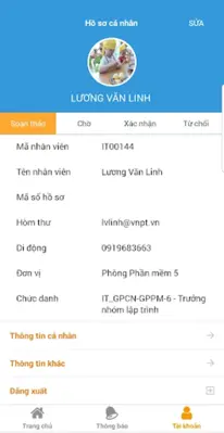 HRM VNPT android App screenshot 1